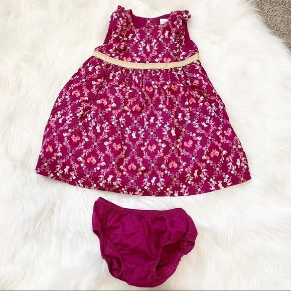 Gymboree Other - GYMBOREE Baby Girl 18-24 Months Burgundy Woodland Dress‎